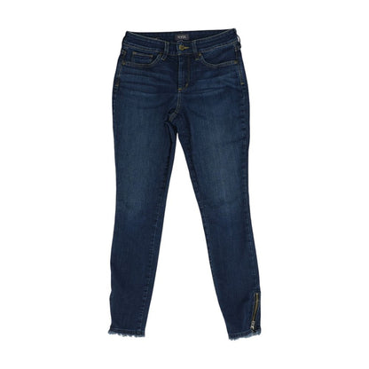 Navy Mid Rise Skinny Leg Jeans