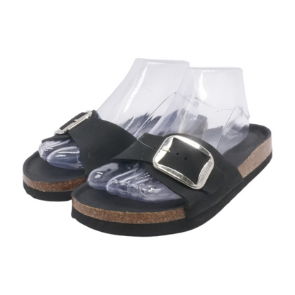 Black Flat Sandals
