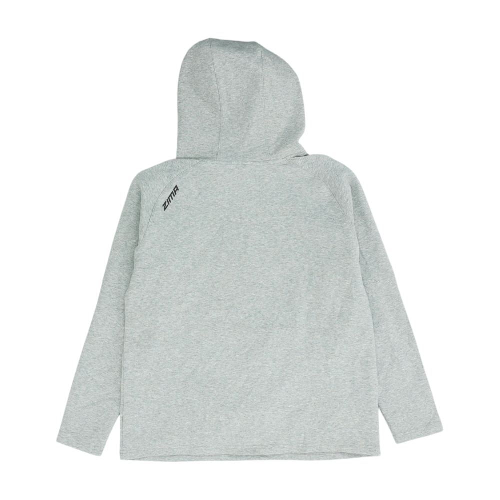 Zima Gray Solid Hoodie Pullover – Image 2