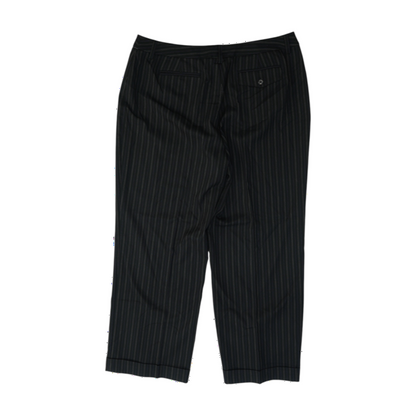 Black Plus Size Striped Pants