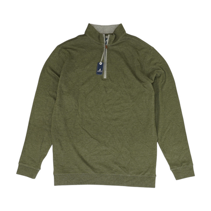 Green Solid 1/4 Zip Pullover