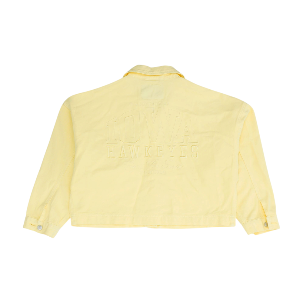 Gameday Social Apparel Co. Yellow Solid Denim Jacket – Image 2