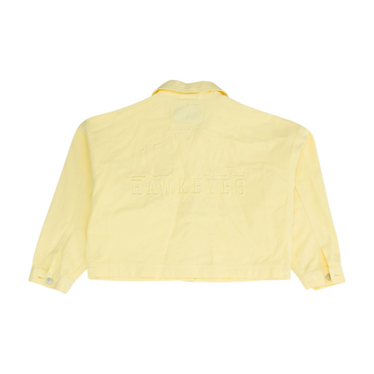 Gameday Social Apparel Co. Yellow Solid Denim Jacket – Image 2