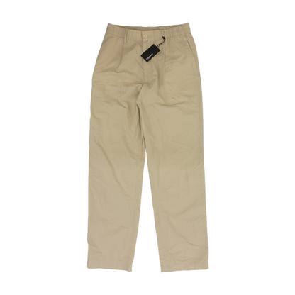 Beige Striped Regular Pants