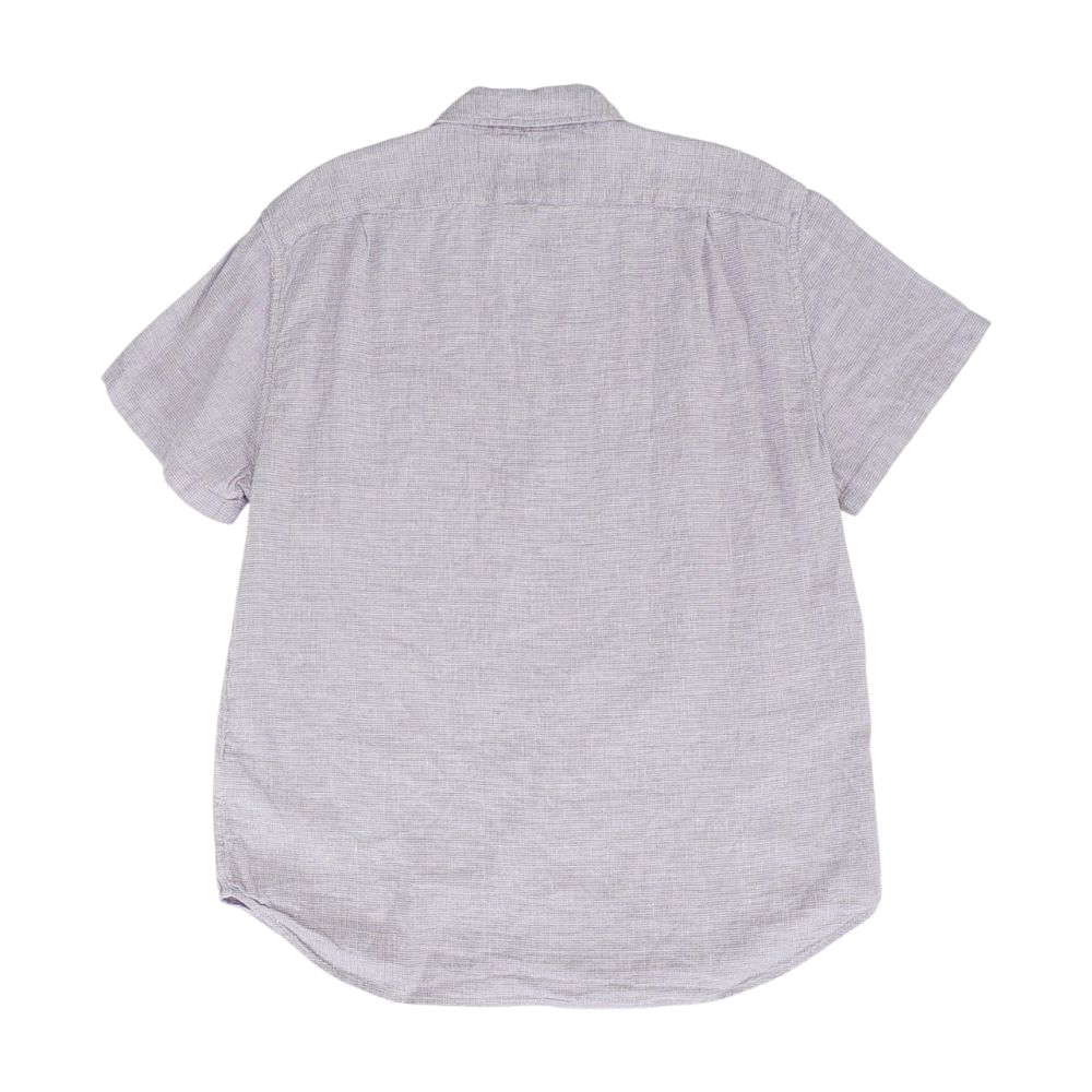 Purple Check Short Sleeve Button Down