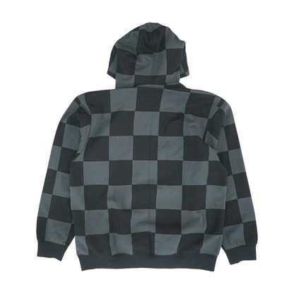 Gray Check Hoodie Pullover