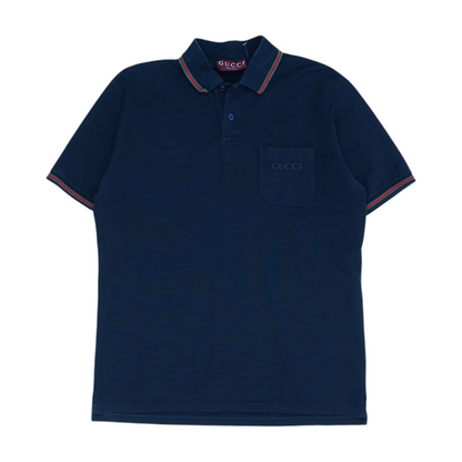 Navy Cruise 2025 Embroidered Logo Cotton Polo