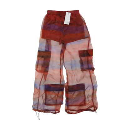 Maroon Tie-Dye Wide Leg Pants