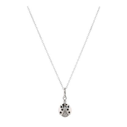 Sterling Silver Black Diamond Pendant Necklace