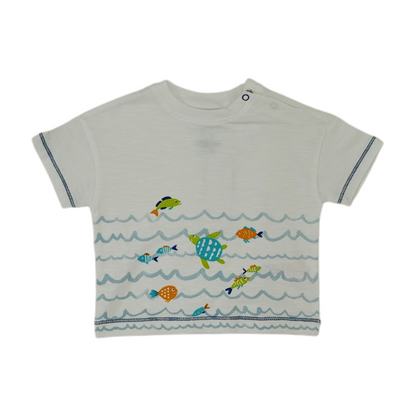 White Abstract T-Shirt