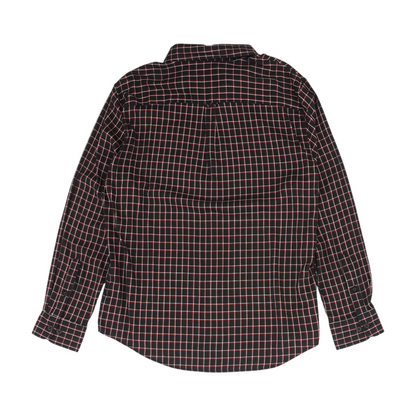 Black Plaid Long Sleeve Button Down