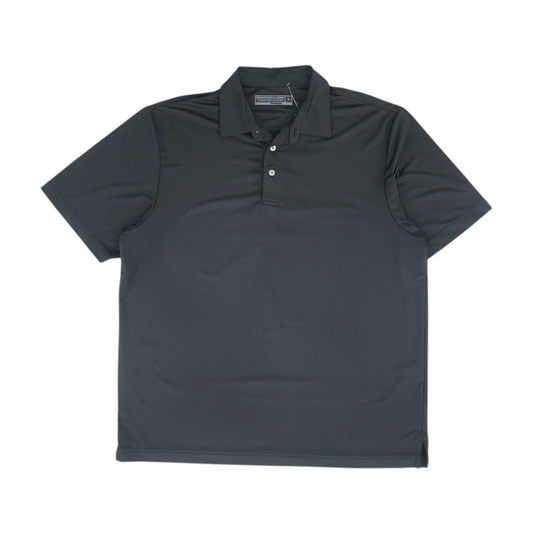 Black Solid Short Sleeve Polo