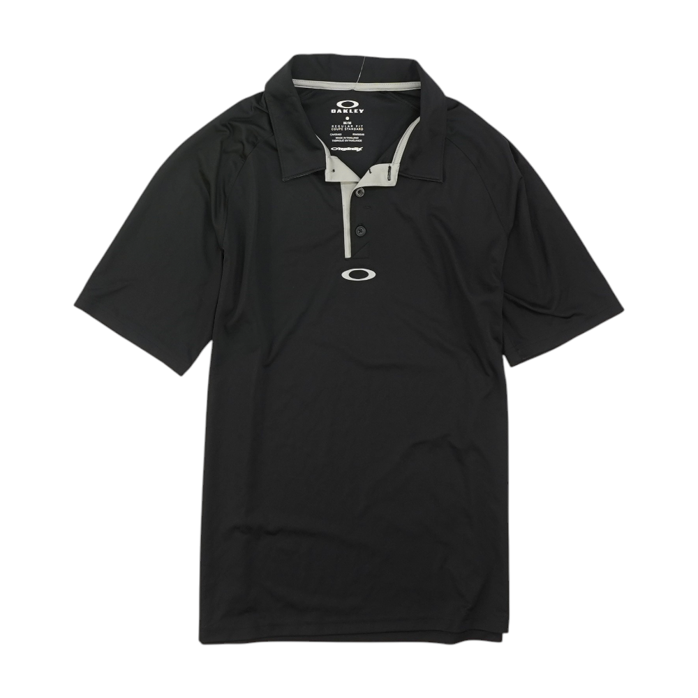 Black Solid Short Sleeve Polo