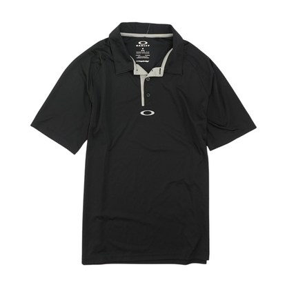 Black Solid Short Sleeve Polo