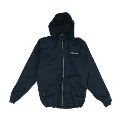 Black Solid Rain Jacket