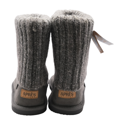 Gray Knee-High Boots
