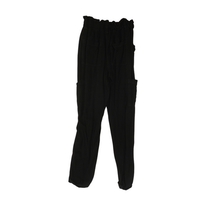 Black Solid Pants