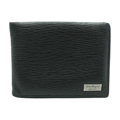 Black Leather Wallet with ID Window
