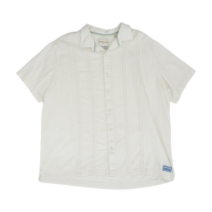Ivory Solid Short Sleeve Button Down