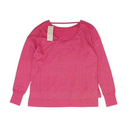 Pink Solid Sweatshirt Pullover