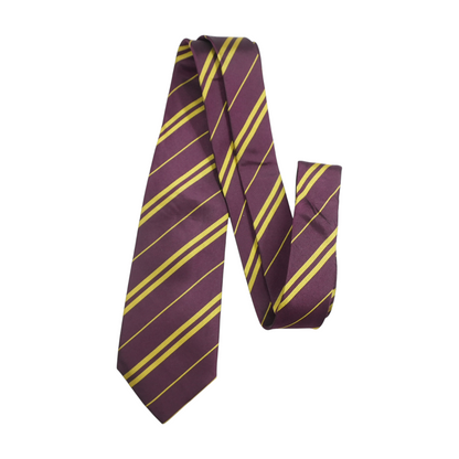 Burgundy Striped Neck Tie