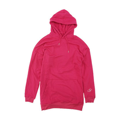 Pink Solid Hoodie Pullover
