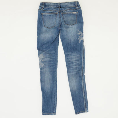 Blue Floral Skinny Leg Jeans
