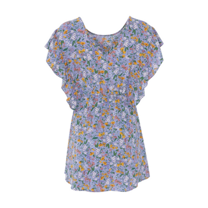 Blue Floral Mini Dress