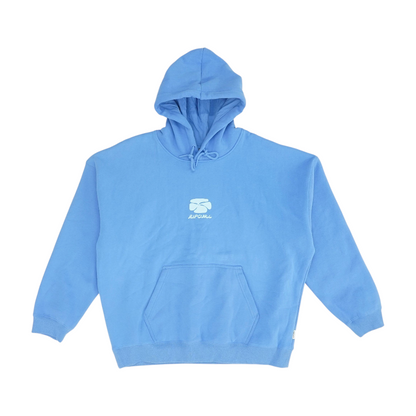 Blue Solid Hoodie Pullover