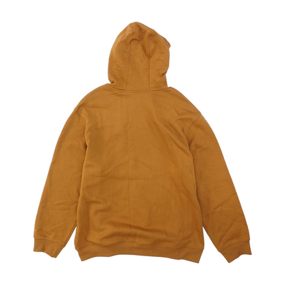 Brown Solid Hoodie Pullover