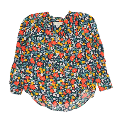 Navy Floral Blouse
