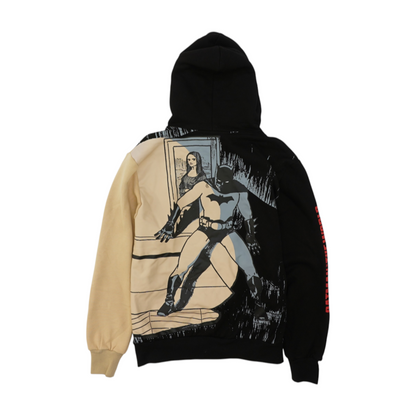 Batman the World Black Color Block Hoodie Pullover – Image 2