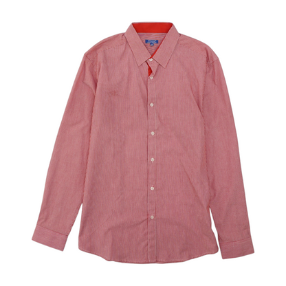 Red Striped Long Sleeve Button Down
