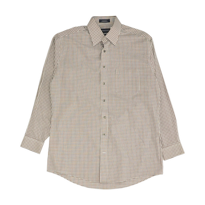 Maroon Plaid Long Sleeve Button Down