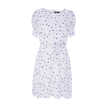 White Polka Dot Mini Dress