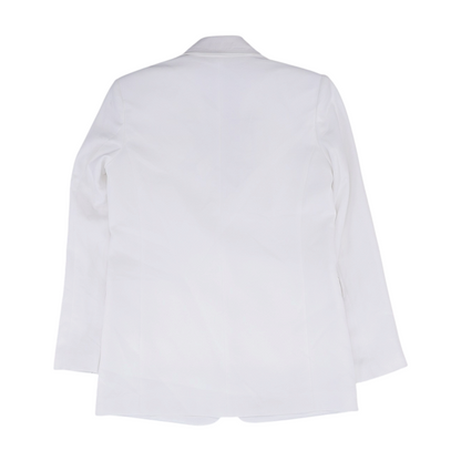 White Solid Blazer