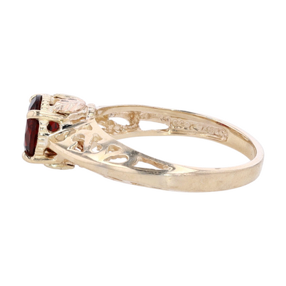 10K Yellow Gold Garnet Fashion Ring