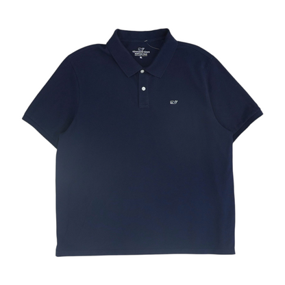 Navy Solid Short Sleeve Polo