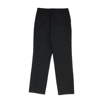 Black Striped Straight Pants