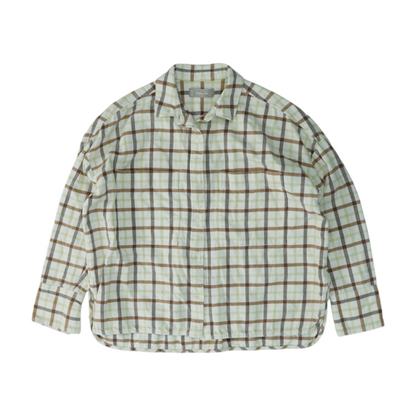 White Check Flannel Button Down