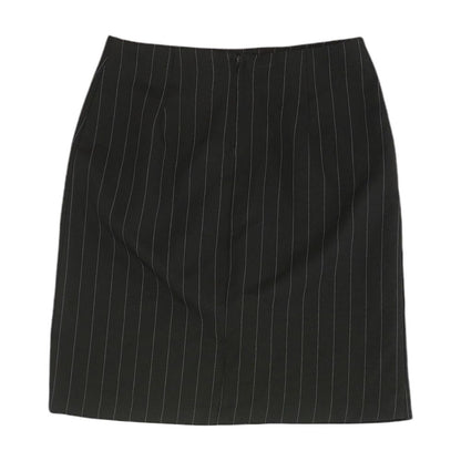 Black Striped Midi Skirt