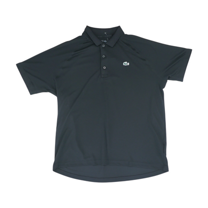 Black Solid Short Sleeve Polo