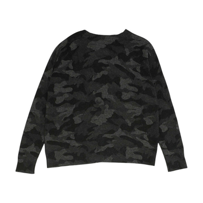 Gray Camo Pullover Sweater