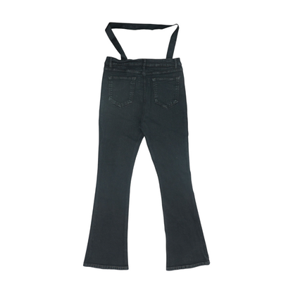 Black Detroit Cut Waxed Jeans