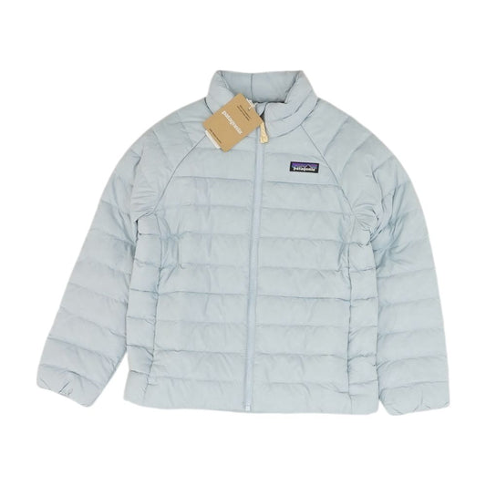 Blue Solid Puffer Jacket