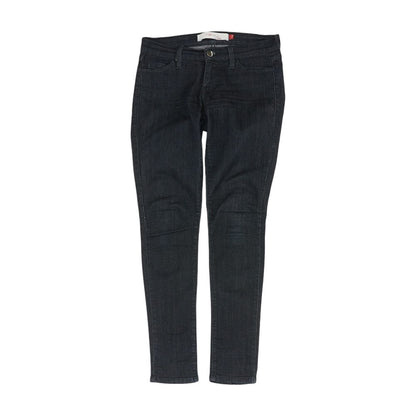 Navy Solid Mid Rise Slim Leg Jeans