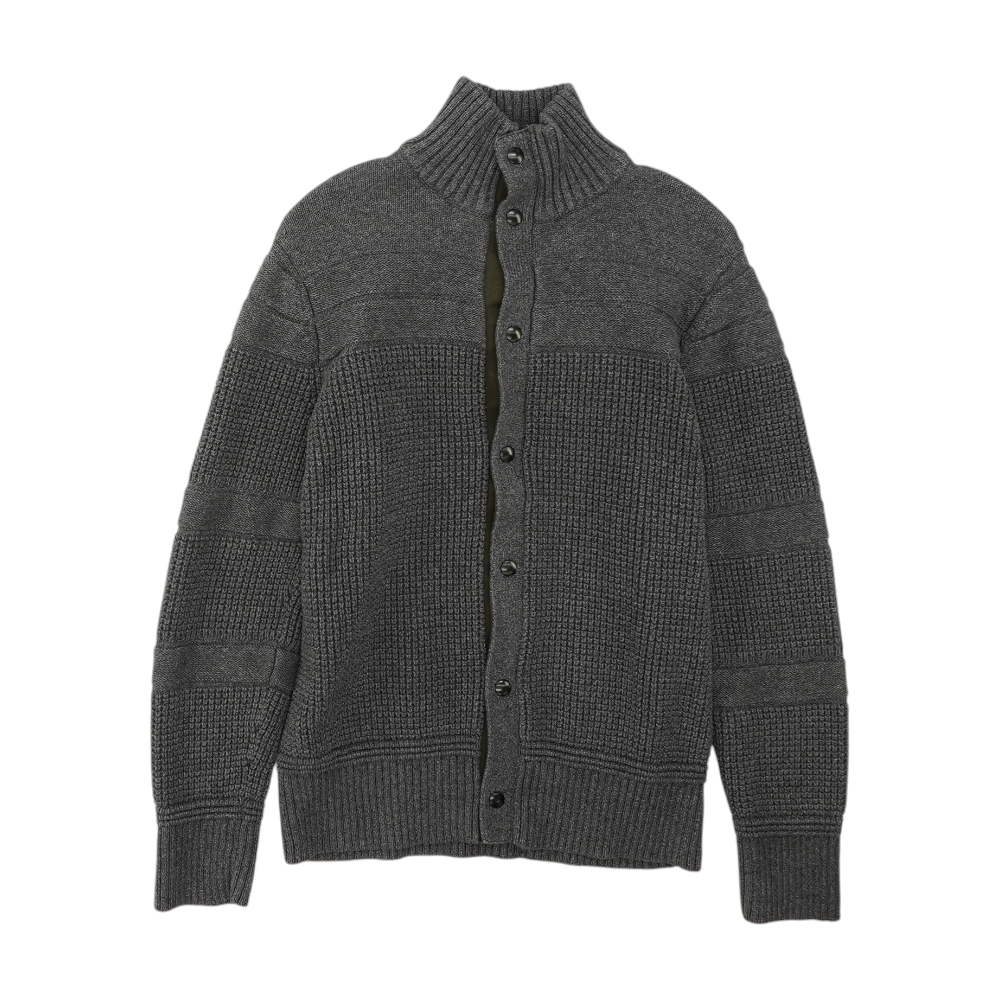 Charcoal Solid Cardigan Sweater