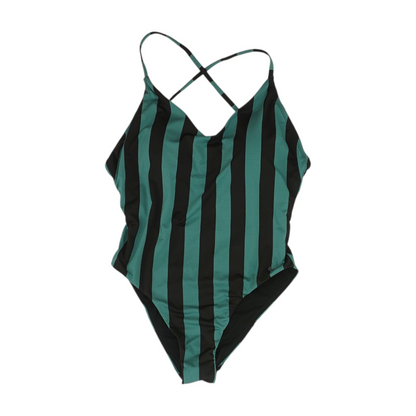Black Striped One-Piece