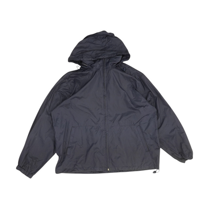 Navy Solid Rain Jacket