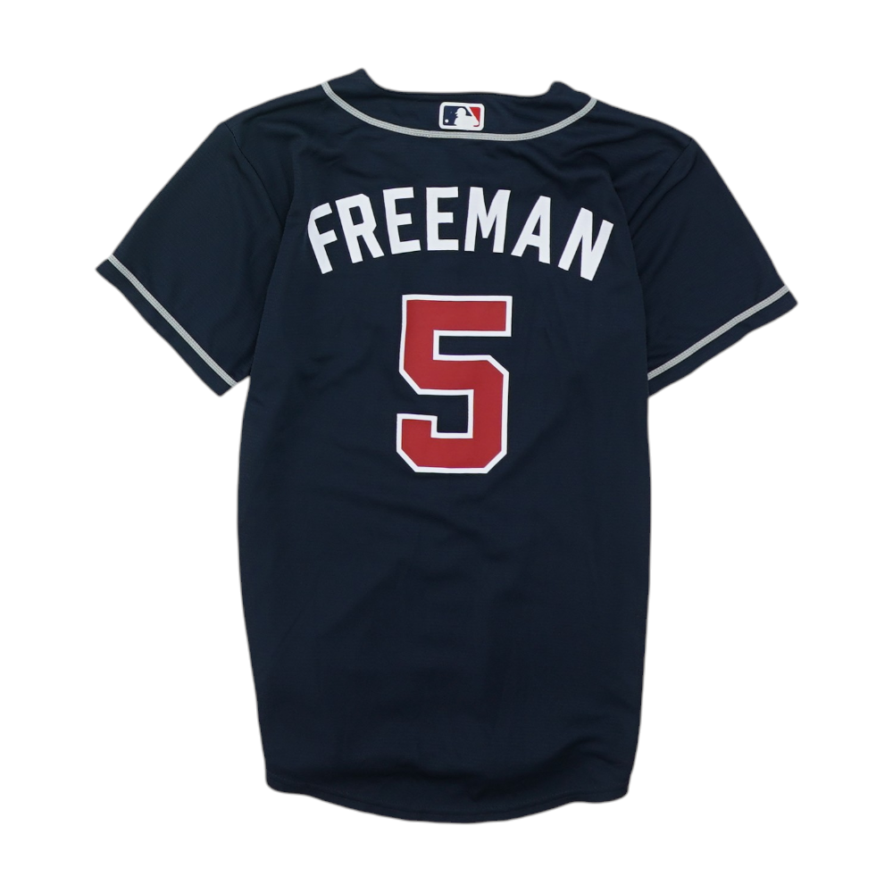Boys' Navy Atlanta Braves Short Sleeve Jersey